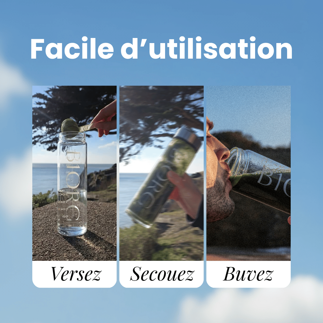 Image of Greens by B1ORG - Complément Nutritionnel Biologique avec Vitamines Minéraux Adaptogènes Superaliments Antioxydants 30 Jours d'Utilisation Tout-en-un pour Digestion, Performance, Récupération & Bien-être Bouteille en verre premium offerte